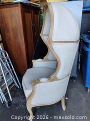 MaxSold Auction: Safavieh French Louis-Style Porter/Hooded Accent Chair - Irvine (California, USA) SELLER MANAGED Downsizing Online Auction - Jeronimo Road