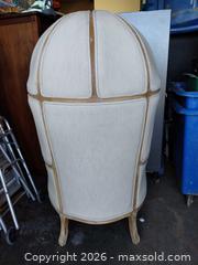 MaxSold Auction: Safavieh French Louis-Style Porter/Hooded Accent Chair - Irvine (California, USA) SELLER MANAGED Downsizing Online Auction - Jeronimo Road