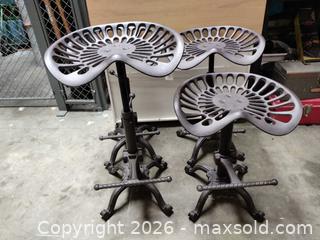 MaxSold Auction: Set of 4 DIWHY Industrial Adjustable Swivel Bar Stools - Irvine (California, USA) SELLER MANAGED Downsizing Online Auction - Jeronimo Road