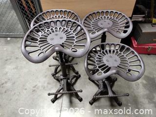 MaxSold Auction: Set of 4 DIWHY Industrial Adjustable Swivel Bar Stools - Irvine (California, USA) SELLER MANAGED Downsizing Online Auction - Jeronimo Road