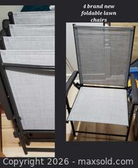 MaxSold Auction: Four foldable lawn chairs - Ottawa (Ontario, Canada) SELLER MANAGED Charity/Fundraising Online Auction - Pauline-Charron Place