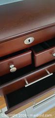 MaxSold Auction: Large like new wooden jewelry box  - Ottawa (Ontario, Canada) SELLER MANAGED Charity/Fundraising Online Auction - Pauline-Charron Place