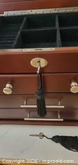 MaxSold Auction: Large like new wooden jewelry box  - Ottawa (Ontario, Canada) SELLER MANAGED Charity/Fundraising Online Auction - Pauline-Charron Place