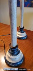 MaxSold Auction: set of two Pine Emporium matching side table lamps - Ottawa (Ontario, Canada) SELLER MANAGED Charity/Fundraising Online Auction - Pauline-Charron Place