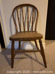 MaxSold Auction: 2 Vintage Solid Wood Windsor Spindle-Back Dining Chair, Brown - Dysart and Others (Ontario, Canada) SELLER MANAGED Downsizing Online Auction - Webb Circle