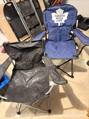 MaxSold Auction: 3 Folding Camping Chairs — Maple Leafs Licensed + Generic - Dysart and Others (Ontario, Canada) SELLER MANAGED Downsizing Online Auction - Webb Circle