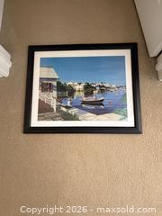 MaxSold Auction: Framed Bermuda Harbour Print by J. Rego, Large, Black Frame - Dysart and Others (Ontario, Canada) SELLER MANAGED Downsizing Online Auction - Webb Circle