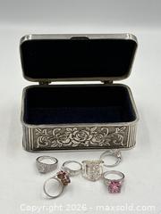 MaxSold Auction: Jewelry Box with 6 Rings.   - Oakville (Ontario, Canada) PARTNER MANAGED Estate Sale Online Auction - Lakeshore Road West