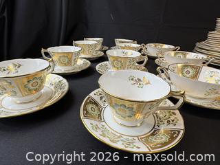 MaxSold Auction: Large Set of Royal Crown Derby "Green Derby Panel" Pattern English Bone China - Oakville (Ontario, Canada) PARTNER MANAGED Estate Sale Online Auction - Lakeshore Road West