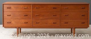MaxSold Auction: MCM Teak Long Dresser with Detachable Companion Teak Mirror - Oakville (Ontario, Canada) PARTNER MANAGED Estate Sale Online Auction - Lakeshore Road West