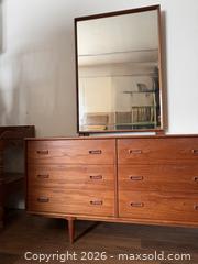 MaxSold Auction: MCM Teak Long Dresser with Detachable Companion Teak Mirror - Oakville (Ontario, Canada) PARTNER MANAGED Estate Sale Online Auction - Lakeshore Road West