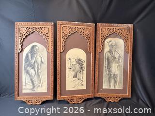 MaxSold Auction: Three Charcoal and Pencil Sketches Signed by Artist D. K. Raje - Oakville (Ontario, Canada) PARTNER MANAGED Estate Sale Online Auction - Lakeshore Road West