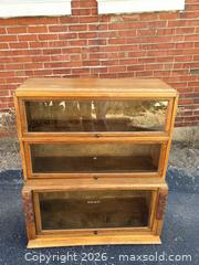 MaxSold Auction: Three Stack Barrister Bookcase *Companion to Lot #146 - Oakville (Ontario, Canada) PARTNER MANAGED Estate Sale Online Auction - Lakeshore Road West