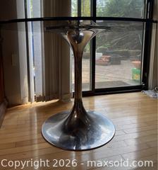 MaxSold Auction: MCM Round Glass Dining Table with Chrome Base C - Surrey (British Columbia, Canada) Estate Sale Online Auction - 88 Avenue