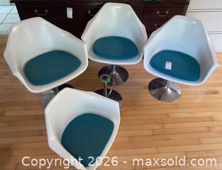 MaxSold Auction: Set of 4 MCM Tulip Chairs with chrome legs C - Surrey (British Columbia, Canada) Estate Sale Online Auction - 88 Avenue