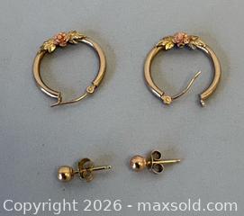 MaxSold Auction: (2) Pair 10K GOLD Earrings-Marked - Toronto (Ontario, Canada) SELLER MANAGED Reseller Online Auction - Chesswood Drive