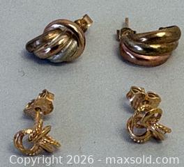 MaxSold Auction: (2) Pair of 9K GOLD Earrings - Marked on one pair  - Toronto (Ontario, Canada) SELLER MANAGED Reseller Online Auction - Chesswood Drive