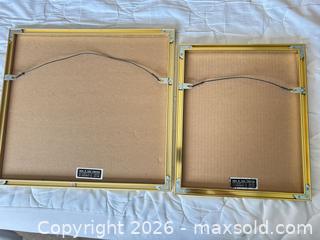 MaxSold Auction: Framed Textile/Embroidery Print in Gold Metal Frame - Milton (Ontario, Canada) SELLER MANAGED Downsizing Online Auction - Irving Terrace
