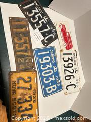 MaxSold Auction: Lot of 4-6 Ontario Metal License Plates, 1920s–1950s - Milton (Ontario, Canada) SELLER MANAGED Downsizing Online Auction - Irving Terrace