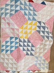 MaxSold Auction: Patchwork Checkerboard Cotton Quilt - Multiple Items - Milton (Ontario, Canada) SELLER MANAGED Downsizing Online Auction - Irving Terrace