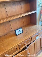 MaxSold Auction: Solid Wood Rustic Farmhouse Hutch in Medium Brown - Milton (Ontario, Canada) SELLER MANAGED Downsizing Online Auction - Irving Terrace