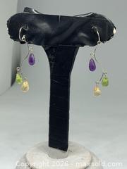 MaxSold Auction: 2g 14K White Gold Amethyst Peridot Citrine Dangle Earrings Briolette Drops - Toronto (Ontario, Canada) PARTNER MANAGED Downsizing Online Auction - Queen Street