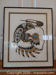 MaxSold Auction: DRUMMER - An original woodland Indian painting by Lloyd Kakepetum  - London (Ontario, Canada) PARTNER MANAGED Downsizing Online Auction - Seymour Crescent