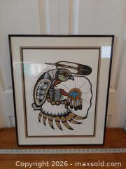 MaxSold Auction: DRUMMER - An original woodland Indian painting by Lloyd Kakepetum  - London (Ontario, Canada) PARTNER MANAGED Downsizing Online Auction - Seymour Crescent