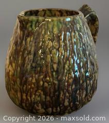 MaxSold Auction: Rare Vintage Morton Pottery Spatterware Green & Brown Stoneware Ceramic Pitcher  - Ogden (New York, USA) SELLER MANAGED Downsizing Online Auction - West Avenue