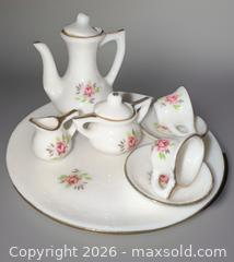 MaxSold Auction: Vintage England Victorian Inspired MINIATURE Porcelain TEA SET 10 Pieces Floral  - Ogden (New York, USA) SELLER MANAGED Downsizing Online Auction - West Avenue