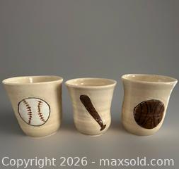 MaxSold Auction: Vintage Studio Pottery Artisan Cups Artist Signed Handmade Sports Set Of 3  - Ogden (New York, USA) SELLER MANAGED Downsizing Online Auction - West Avenue