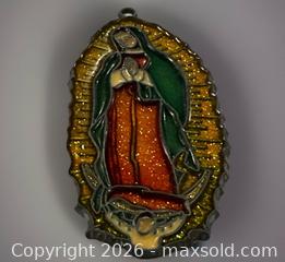 MaxSold Auction: Vintage Sun Catcher - Stained Glass look Mary Religious Christian  - Ogden (New York, USA) SELLER MANAGED Downsizing Online Auction - West Avenue