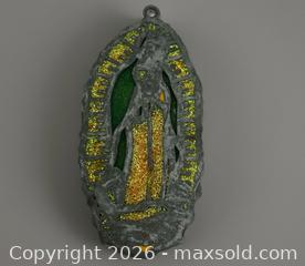 MaxSold Auction: Vintage Sun Catcher - Stained Glass look Mary Religious Christian  - Ogden (New York, USA) SELLER MANAGED Downsizing Online Auction - West Avenue