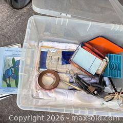 MaxSold Auction: Stained Glass Supplies Kit with Cut Glass, Copper Foil & Tools - Niagara-On-The-Lake (Ontario, Canada) SELLER MANAGED Downsizing Online Auction - Four Mile Creek Road