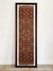 MaxSold Auction: Framed Indonesian Silk Textile Wall Hanging, Brown & Gold - Chatham (New Jersey, USA) PARTNER MANAGED Estate Sale Online Auction - River Road