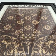 MaxSold Auction: Framed Indonesian Silk Textile Wall Hanging, Brown & Gold - Chatham (New Jersey, USA) PARTNER MANAGED Estate Sale Online Auction - River Road