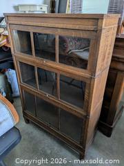 MaxSold Auction: Oak Arts & Crafts / Mission Barrister Bookcase, 3 Stackable Sections - Chatham (New Jersey, USA) PARTNER MANAGED Estate Sale Online Auction - River Road
