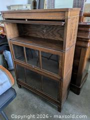 MaxSold Auction: Oak Arts & Crafts / Mission Barrister Bookcase, 3 Stackable Sections - Chatham (New Jersey, USA) PARTNER MANAGED Estate Sale Online Auction - River Road