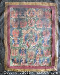 MaxSold Auction: Tibetan Thangka of Multiple Buddhist Deities on Silk Brocade - Chatham (New Jersey, USA) PARTNER MANAGED Estate Sale Online Auction - River Road