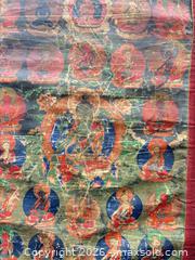 MaxSold Auction: Tibetan Thangka of Multiple Buddhist Deities on Silk Brocade - Chatham (New Jersey, USA) PARTNER MANAGED Estate Sale Online Auction - River Road