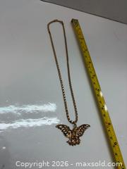 MaxSold Auction: 10K Yellow Gold Eagle Pendant Necklace, 18-inch Chain - Brantford (Ontario, Canada) PARTNER MANAGED Estate Sale Online Auction - Marshall Street