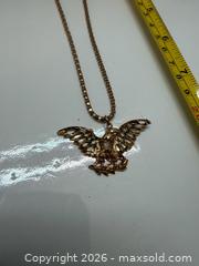 MaxSold Auction: 10K Yellow Gold Eagle Pendant Necklace, 18-inch Chain - Brantford (Ontario, Canada) PARTNER MANAGED Estate Sale Online Auction - Marshall Street