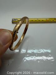 MaxSold Auction: 10k Yellow Gold Hinged Bangle Bracelet, 2.4 in Diameter - Brantford (Ontario, Canada) PARTNER MANAGED Estate Sale Online Auction - Marshall Street
