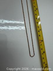 MaxSold Auction: 10k Yellow Gold Rope Chain Necklace, 18 in, Spring Ring Clasp - Brantford (Ontario, Canada) PARTNER MANAGED Estate Sale Online Auction - Marshall Street