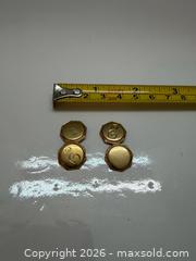 MaxSold Auction: Gold 10k Octagonal Cufflinks, Approximately 1 inch - Brantford (Ontario, Canada) PARTNER MANAGED Estate Sale Online Auction - Marshall Street