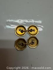 MaxSold Auction: Gold 10k Octagonal Cufflinks, Approximately 1 inch - Brantford (Ontario, Canada) PARTNER MANAGED Estate Sale Online Auction - Marshall Street