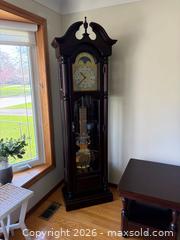 MaxSold Auction: Hentschel Chinook 3089 Grandfather Clock, Dark Cherry - Brantford (Ontario, Canada) PARTNER MANAGED Estate Sale Online Auction - Marshall Street