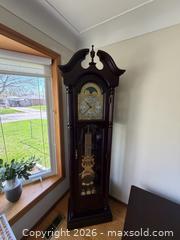 MaxSold Auction: Hentschel Chinook 3089 Grandfather Clock, Dark Cherry - Brantford (Ontario, Canada) PARTNER MANAGED Estate Sale Online Auction - Marshall Street