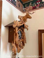 MaxSold Auction: Hunting-Motif Cuckoo Clock, Carved Wood, Mechanical - Brantford (Ontario, Canada) PARTNER MANAGED Estate Sale Online Auction - Marshall Street