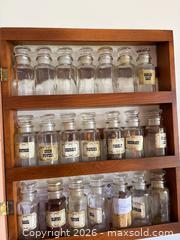 MaxSold Auction: Vintage 1970s Wall-Mounted Spice Rack with Glass Jars & Framed Print - Brantford (Ontario, Canada) PARTNER MANAGED Estate Sale Online Auction - Marshall Street